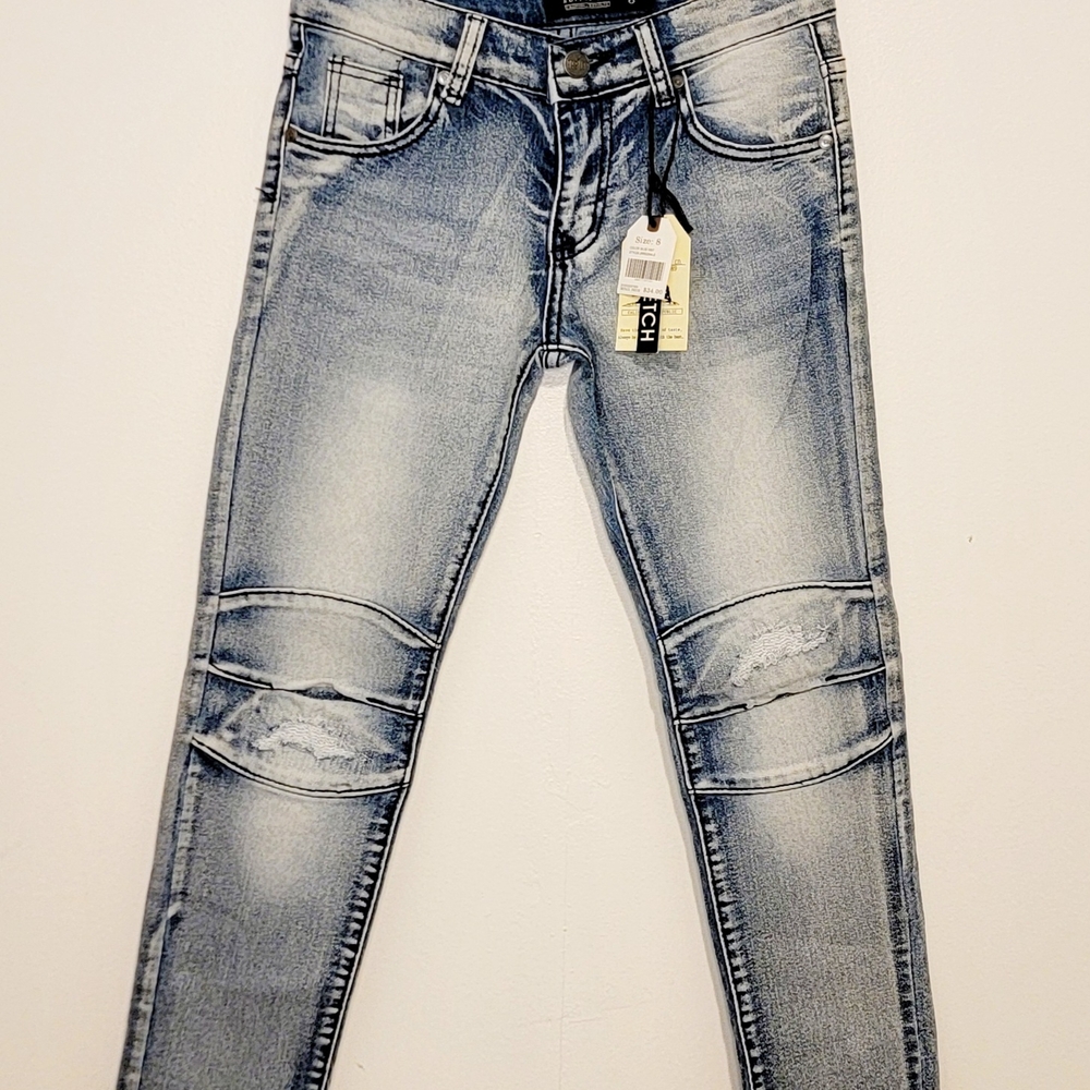 Blue Slim Fit Jeans with Faded Wash